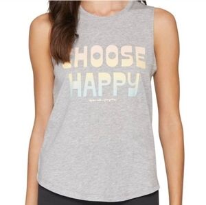 Spiritual Gangster Choose Happy Muscle Tank Size Medium